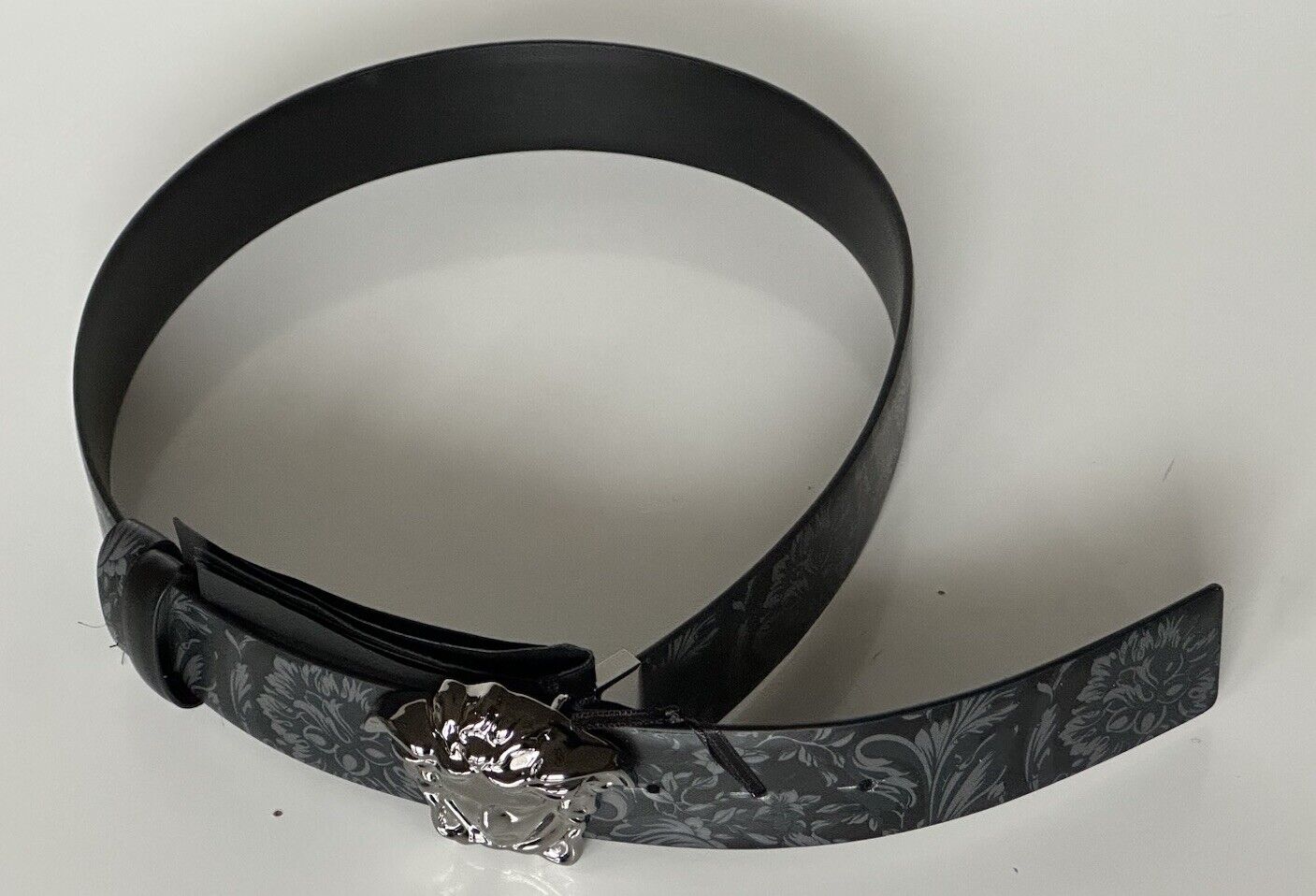 Versace Medusa-Buckle Reversible Leather Black Belt 85 (34) IT DCU6705 NWT $650