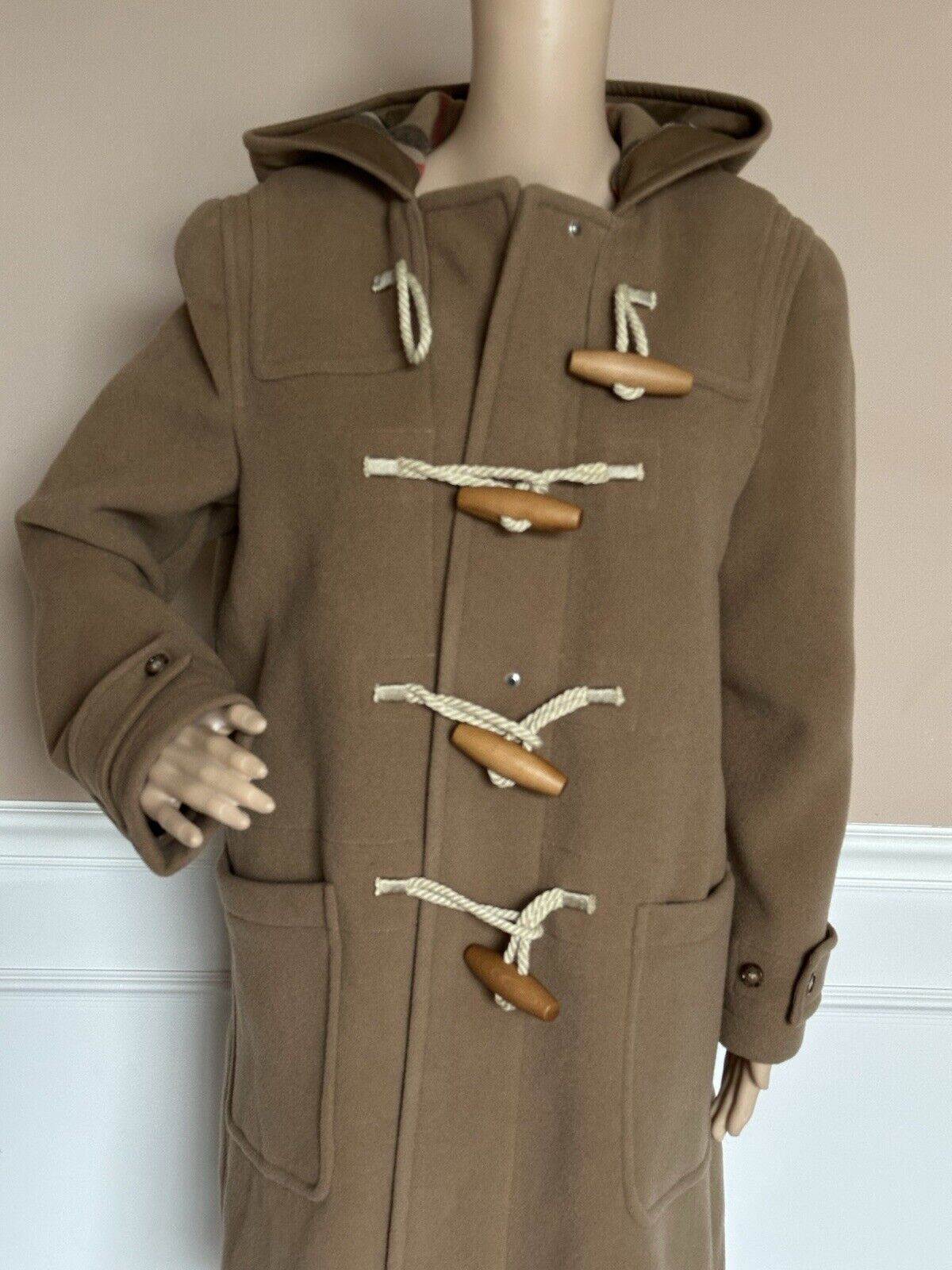 Burberry Belfield Women’s Taupe Brown Wool Overcoat 8 US (42 Euro) NWT $1890