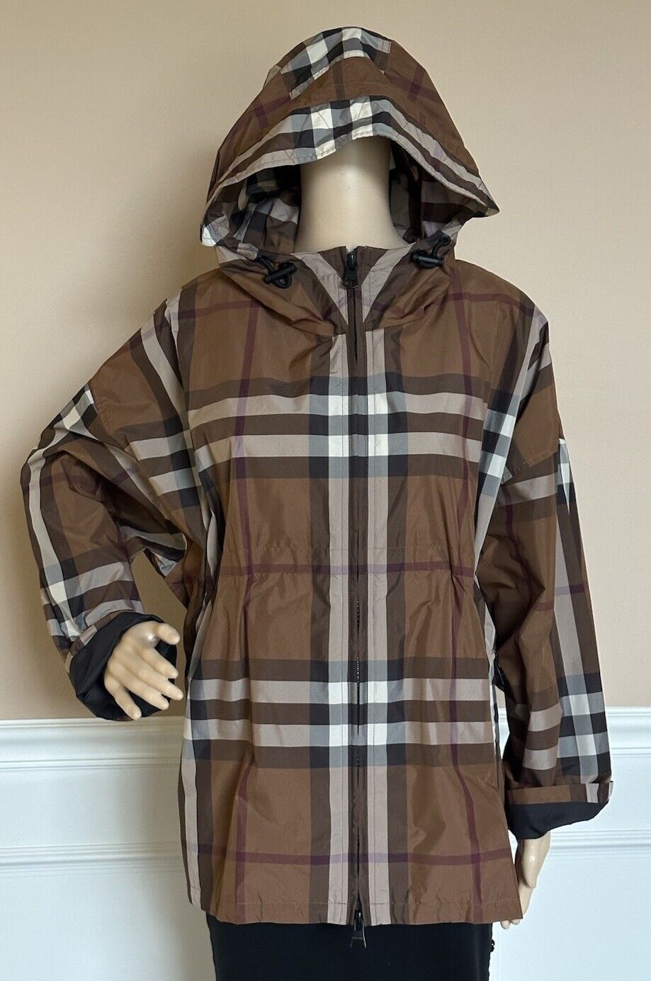 Burberry Dark Birch Brown Check Women’s Jacket 8049804 8 US (42 Euro) NWT $1350