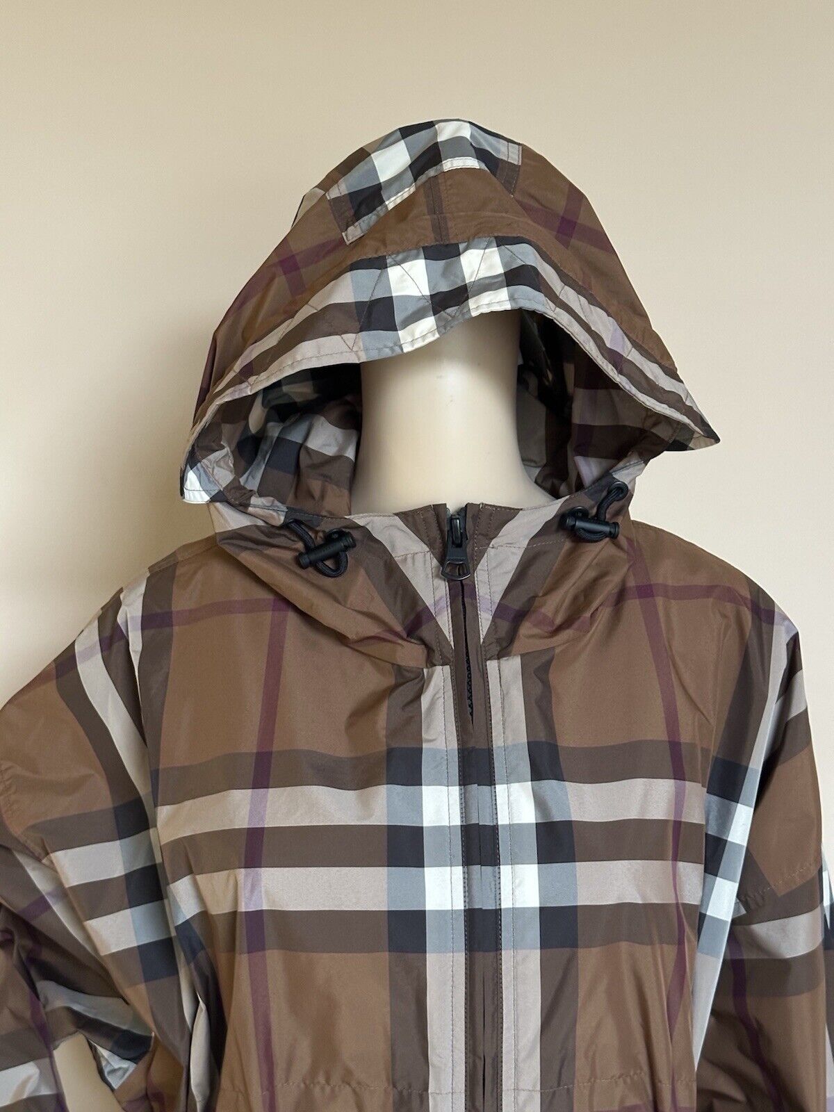 Burberry Dark Birch Brown Check Women’s Jacket 8049804 8 US (42 Euro) NWT $1350