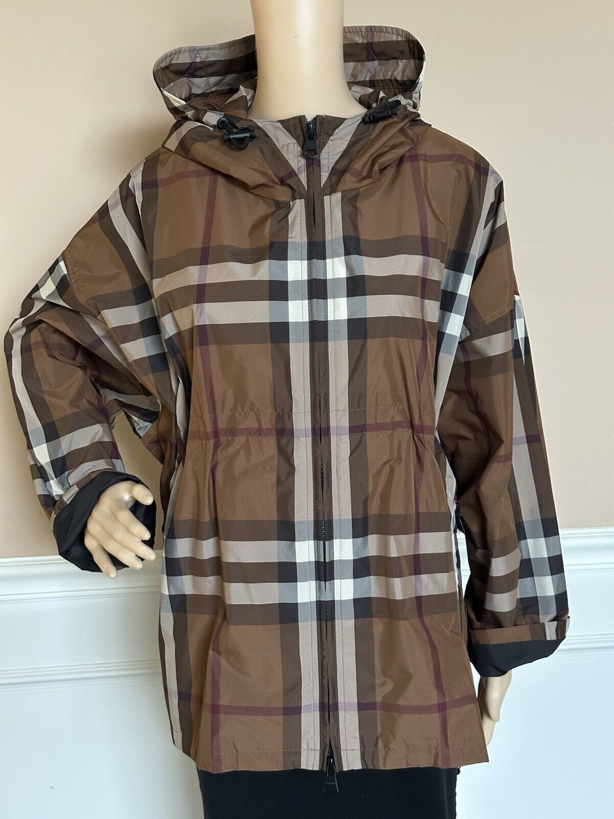 Burberry Dark Birch Brown Check Women’s Jacket 8049804 8 US (42 Euro) NWT $1350