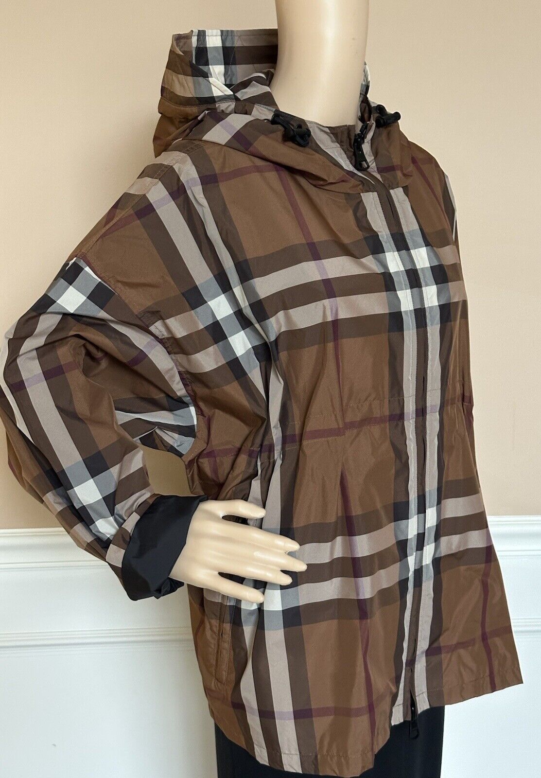 Burberry Dark Birch Brown Check Women’s Jacket 8049804 8 US (42 Euro) NWT $1350