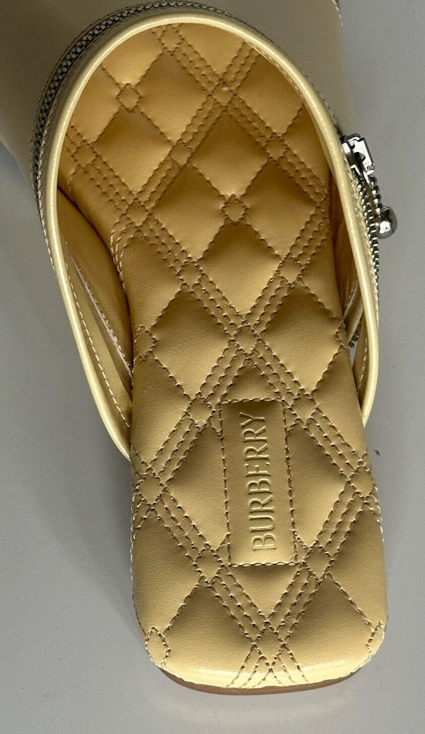 Burberry Open Toe Yellow Leather Slides Sandals 7 US (37) 8080264 IT NIB $990