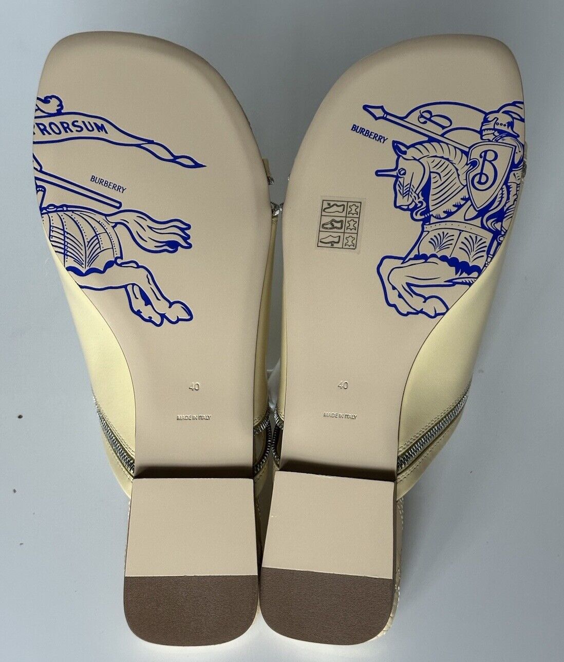 Burberry Open Toe Yellow Leather Slides Sandals 10 US (40) 8080264 IT NIB $990