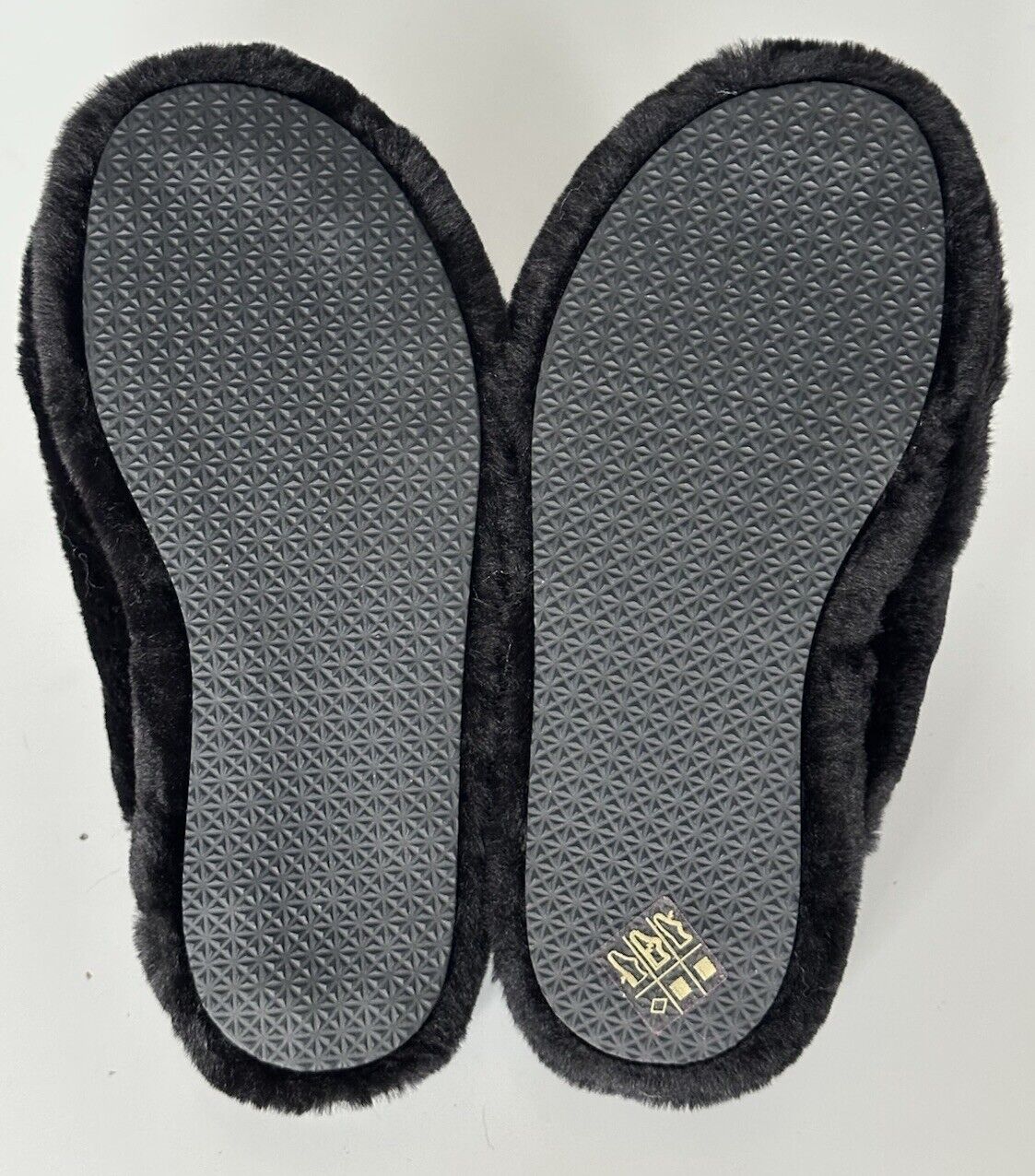 VERSACE Medusa Women's Black Fur Slippers 7 US (37 Euro) Italy ZSL000008 NIB