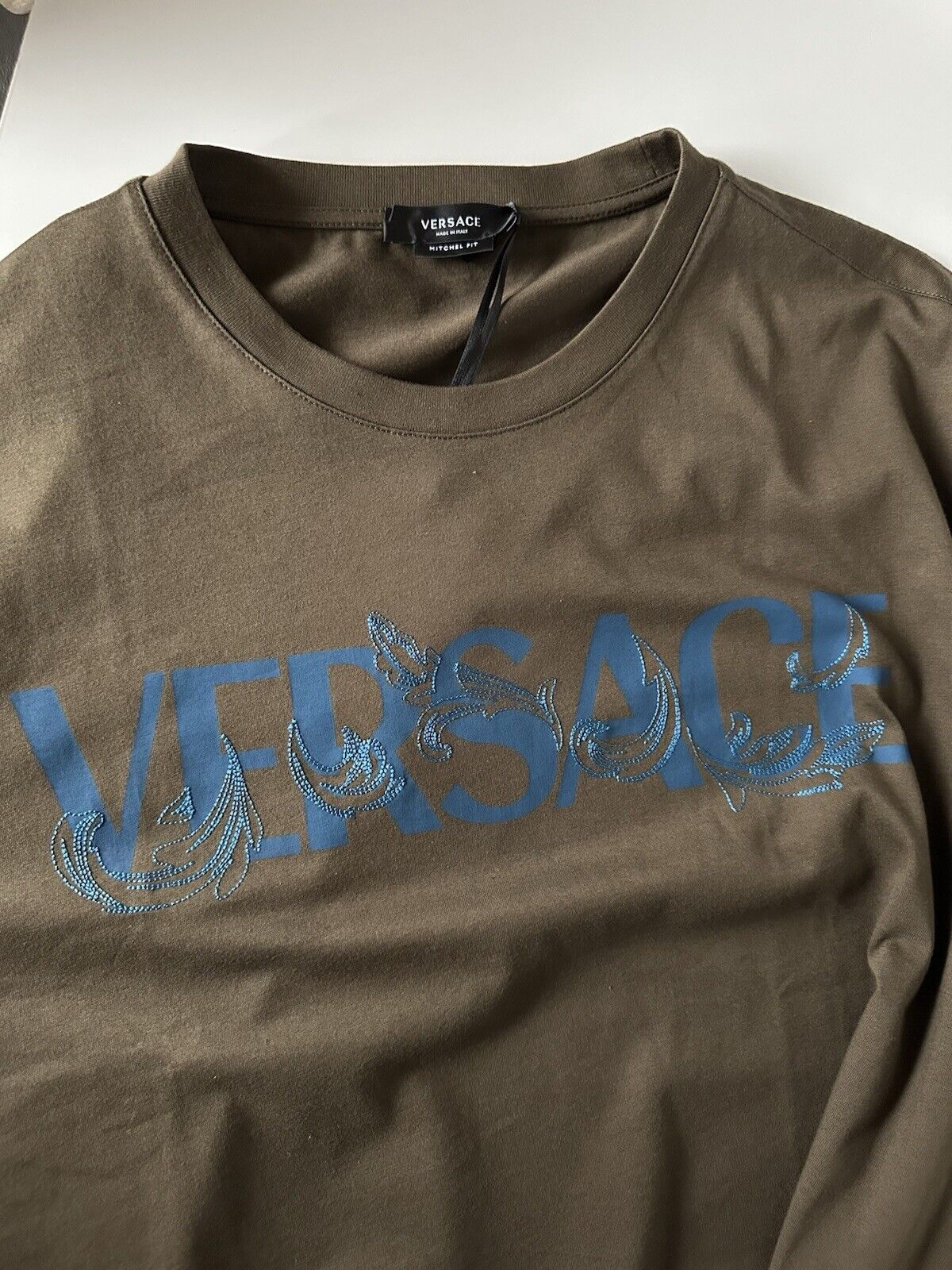 Versace Print Mitchel Fit Cotton Jersey T-Shirt Green 4XL 1006974 IT NWT $625