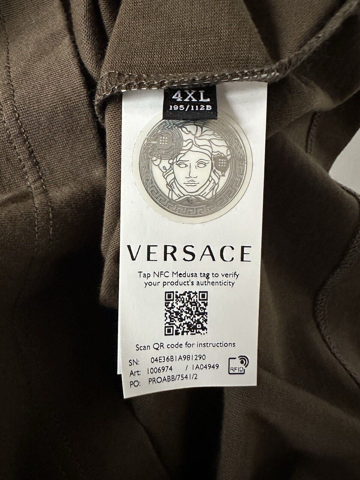 Versace Print Mitchel Fit Cotton Jersey T-Shirt Green 4XL 1006974 IT NWT $625