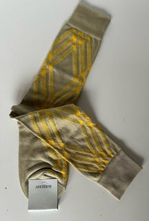 Burberry 3 Bar Socks Hunter/Mimosa M (9-11 US / 42-44 Euro) 8079935 NWT $140