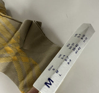 Burberry 3 Bar Socks Hunter/Mimosa M (9-11 US / 42-44 Euro) 8079935 NWT $140