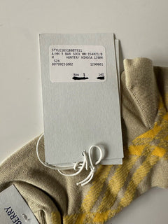 Burberry 3 Bar Socks Hunter/Mimosa M (9-11 US / 42-44 Euro) 8079935 NWT $140