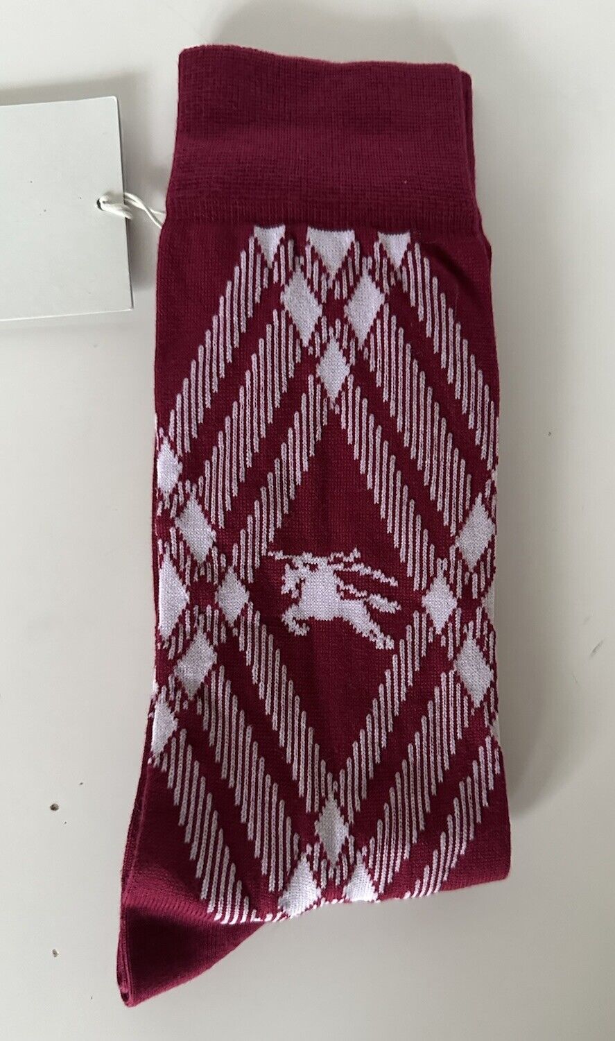 Burberry 3 Bar Socks Ripple/White M (8-10 US / 38-40 Euro) 8079927 NWT $140