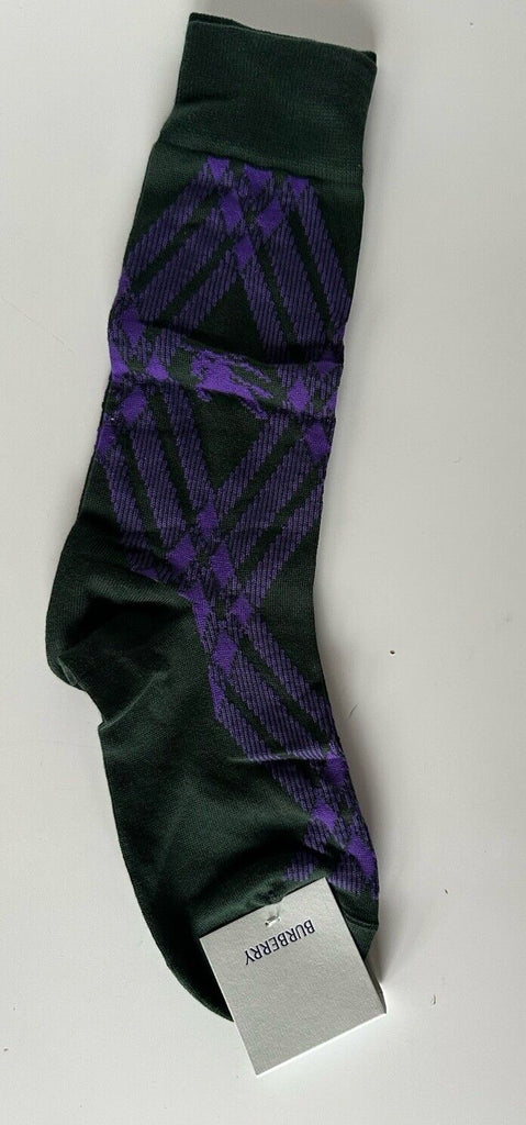 Burberry 3 Bar Socks Wine/Royal M (8-10 US / 38-40 Euro) 8079930 NWT $140