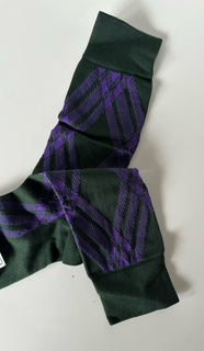 Burberry 3 Bar Socks Wine/Royal M (8-10 US / 38-40 Euro) 8079930 NWT $140