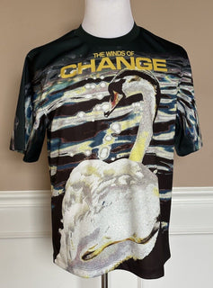 Burberry Swan Men’s Polyester T-shirt L (Oversized) 8077873 Italy NWT $910