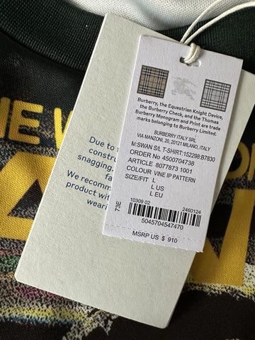 Burberry Swan Men’s Polyester T-shirt L (Oversized) 8077873 Italy NWT $910