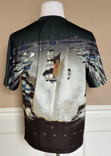 Burberry Swan Men’s Polyester T-shirt L (Oversized) 8077873 Italy NWT $910