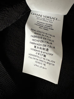 Versace Crocodile Texture Black Top Knit Sweater 6 US 40 Italy 1011299 NWT $1225
