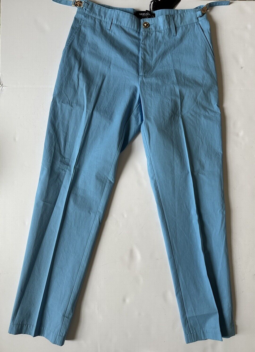 Versace Men's Blue Casual Pants 34 US (50 Euro) 1010583 Made in Italy NWT $825