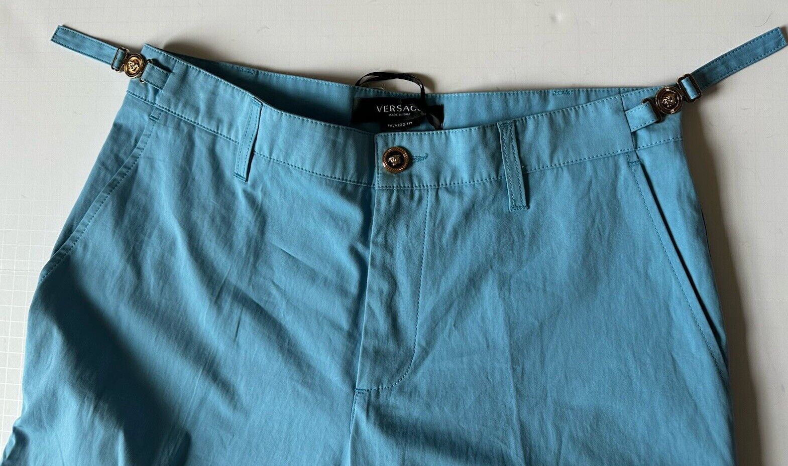 Versace Men's Blue Casual Pants 34 US (50 Euro) 1010583 Made in Italy NWT $825