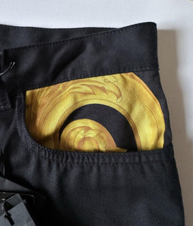 Versace Men's Black/Gold Cotton Casual Pants 32 US (48 Euro) 1014372 NWT $900