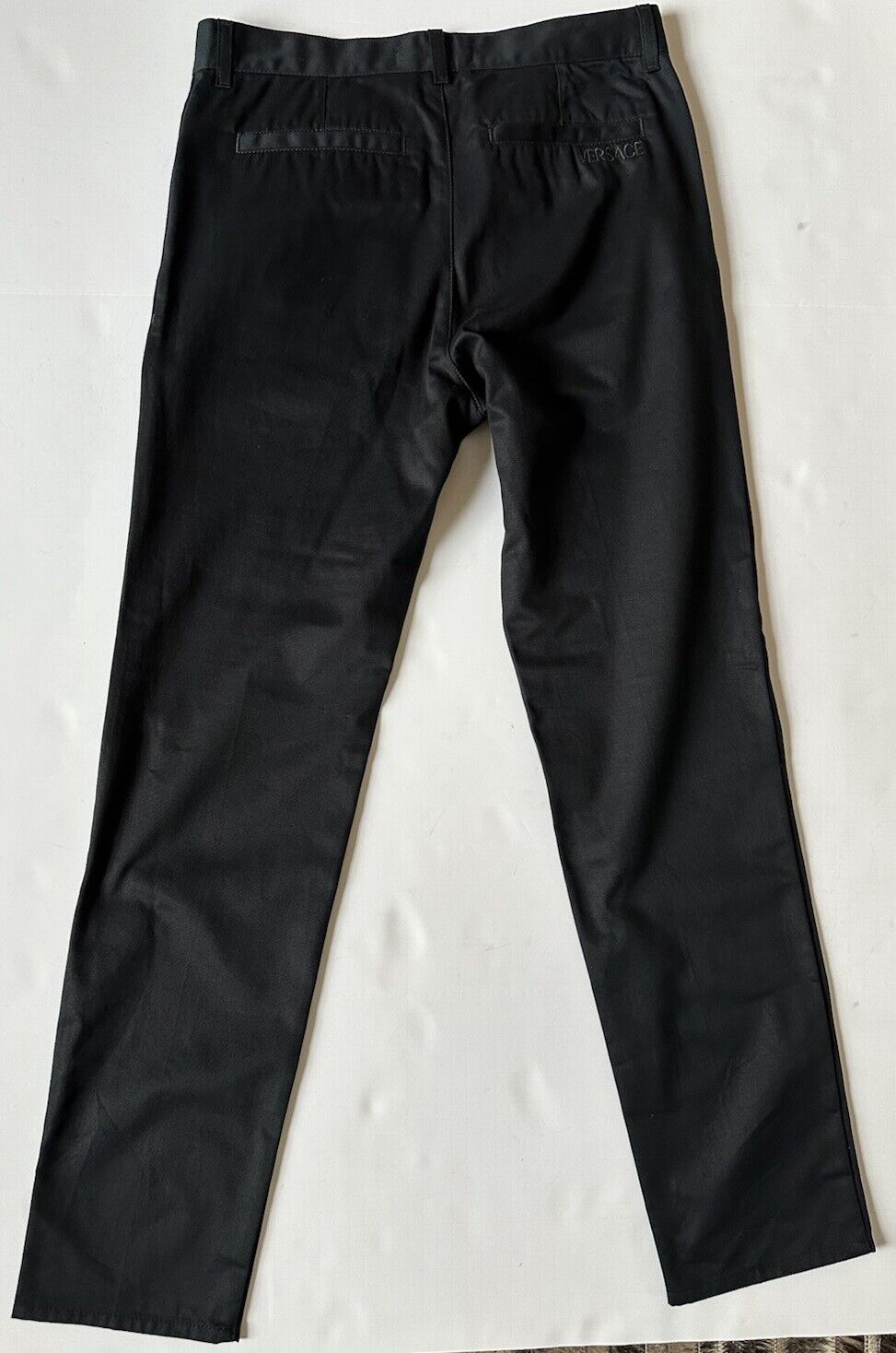 Versace Men's Black/Gold Cotton Casual Pants 32 US (48 Euro) 1014372 NWT $900