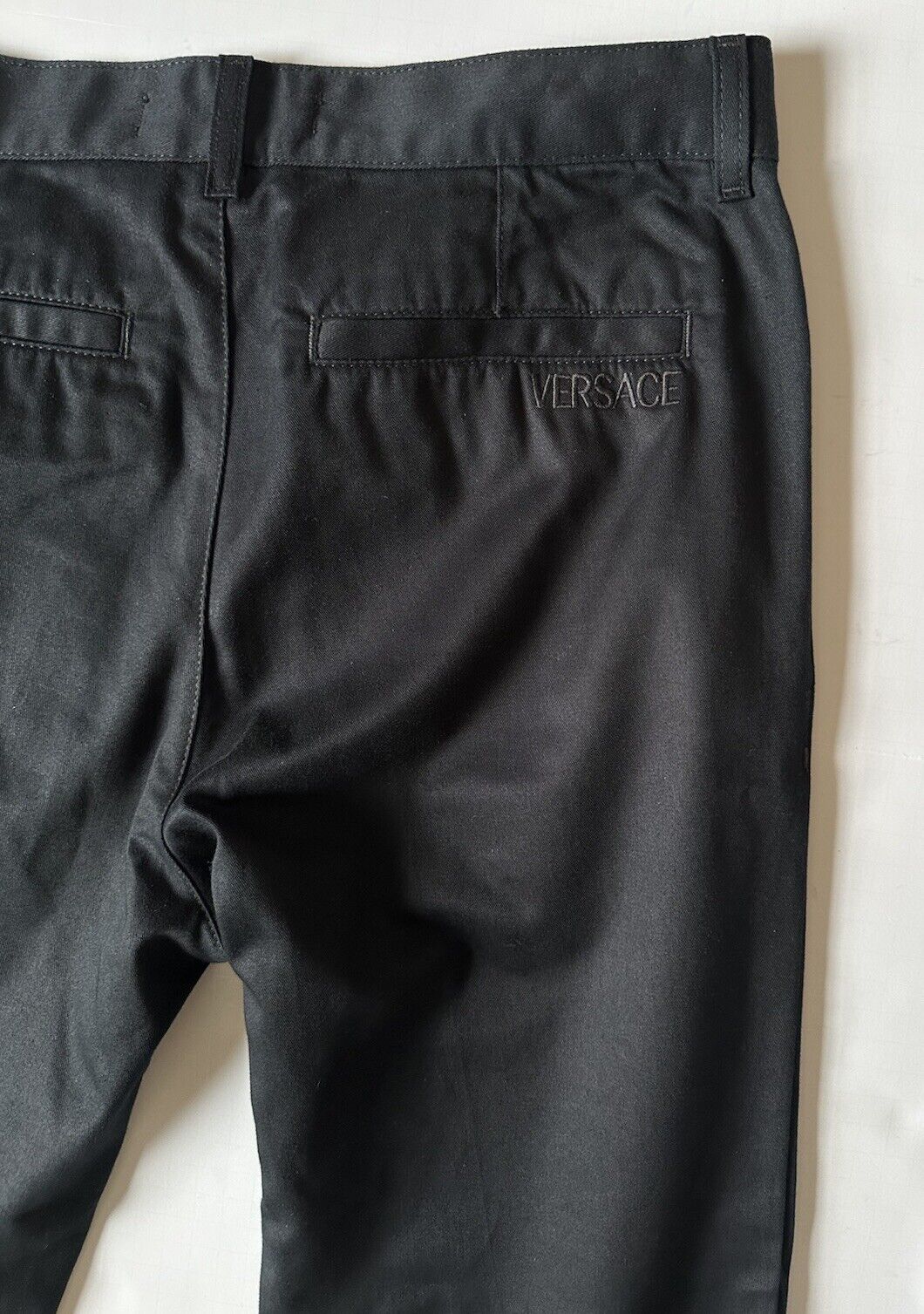 Versace Men's Black/Gold Cotton Casual Pants 32 US (48 Euro) 1014372 NWT $900