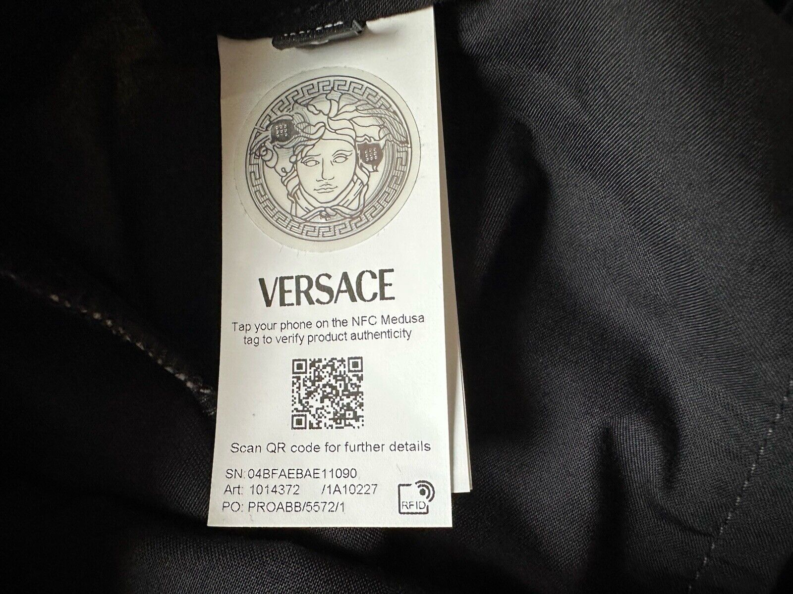 Versace Men's Black/Gold Cotton Casual Pants 32 US (48 Euro) 1014372 NWT $900