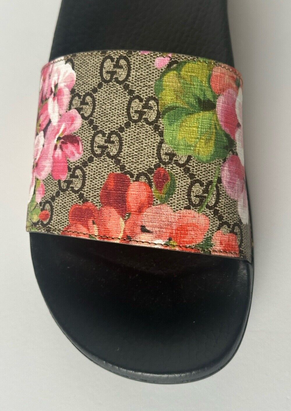 Gucci Women's GG/Floral Print Slide Sandals 11 US (41 Euro) 408508 Italy NIB