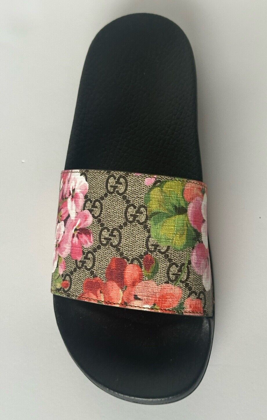 Gucci Women's GG/Floral Print Slide Sandals 11 US (41 Euro) 408508 Italy NIB