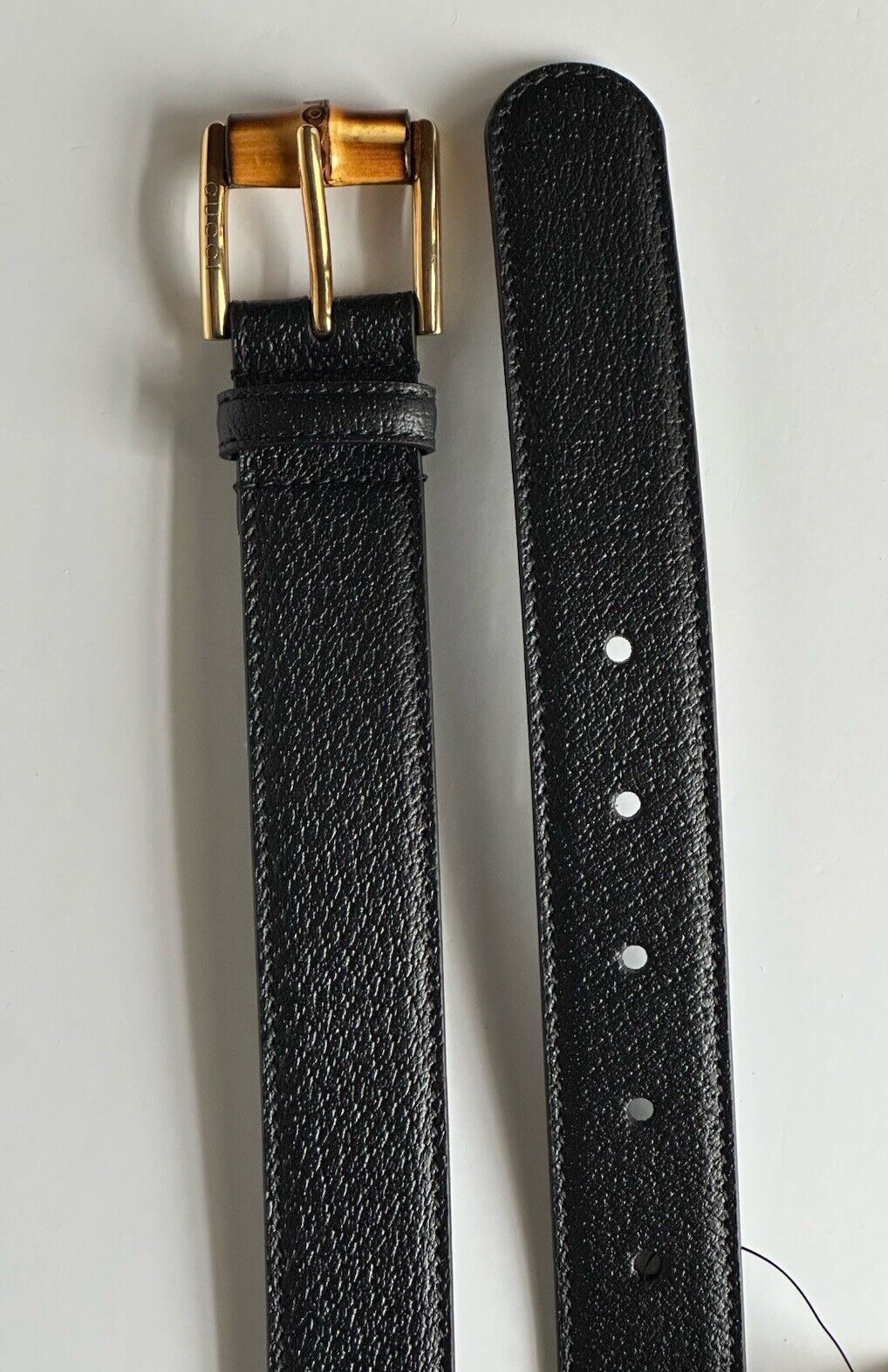 Gucci Men’s Leather Dollar Pigprint Belt Black 110/44 Italy 699954 NWT