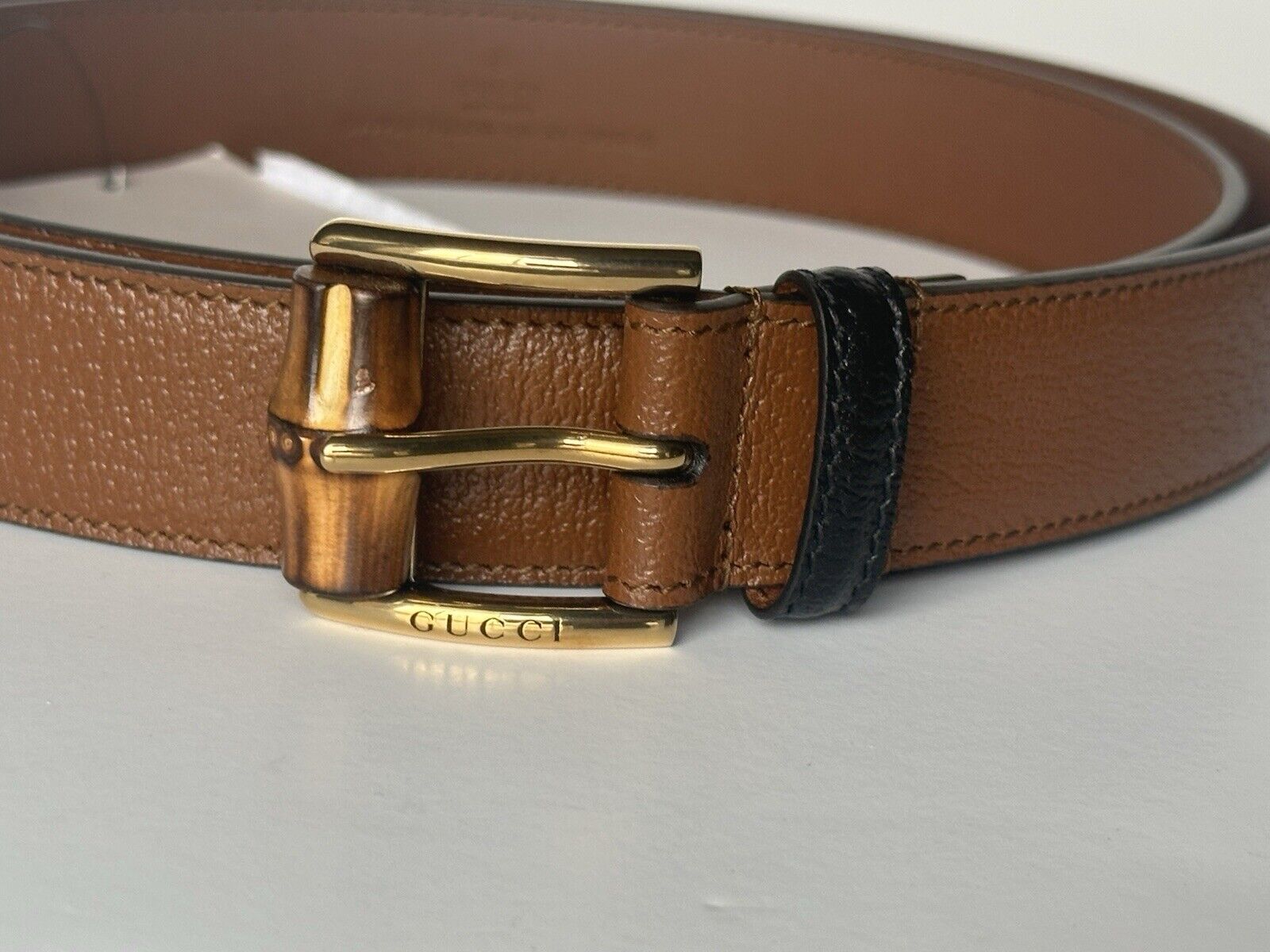 Gucci Men’s Leather Dollar Pigprint Belt Brown 110/44 Italy 699954 NWT