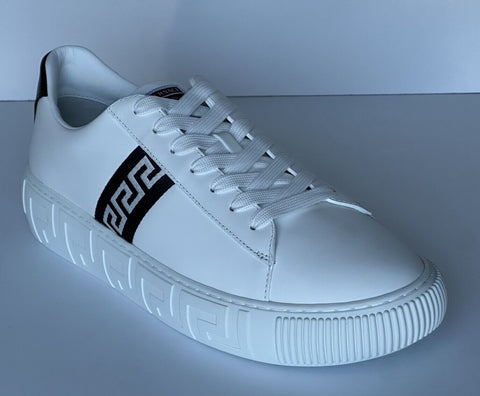 Versace Men's White Greca Key Leather Sneakers 13 US (46 Euro) Italy DSU8404