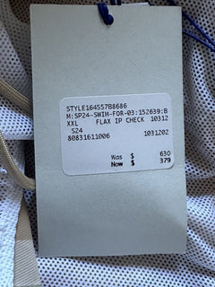 Burberry Men's Flax IP Check Boxer Swim Shorts 2XL 8083161 Portugal NWT $630