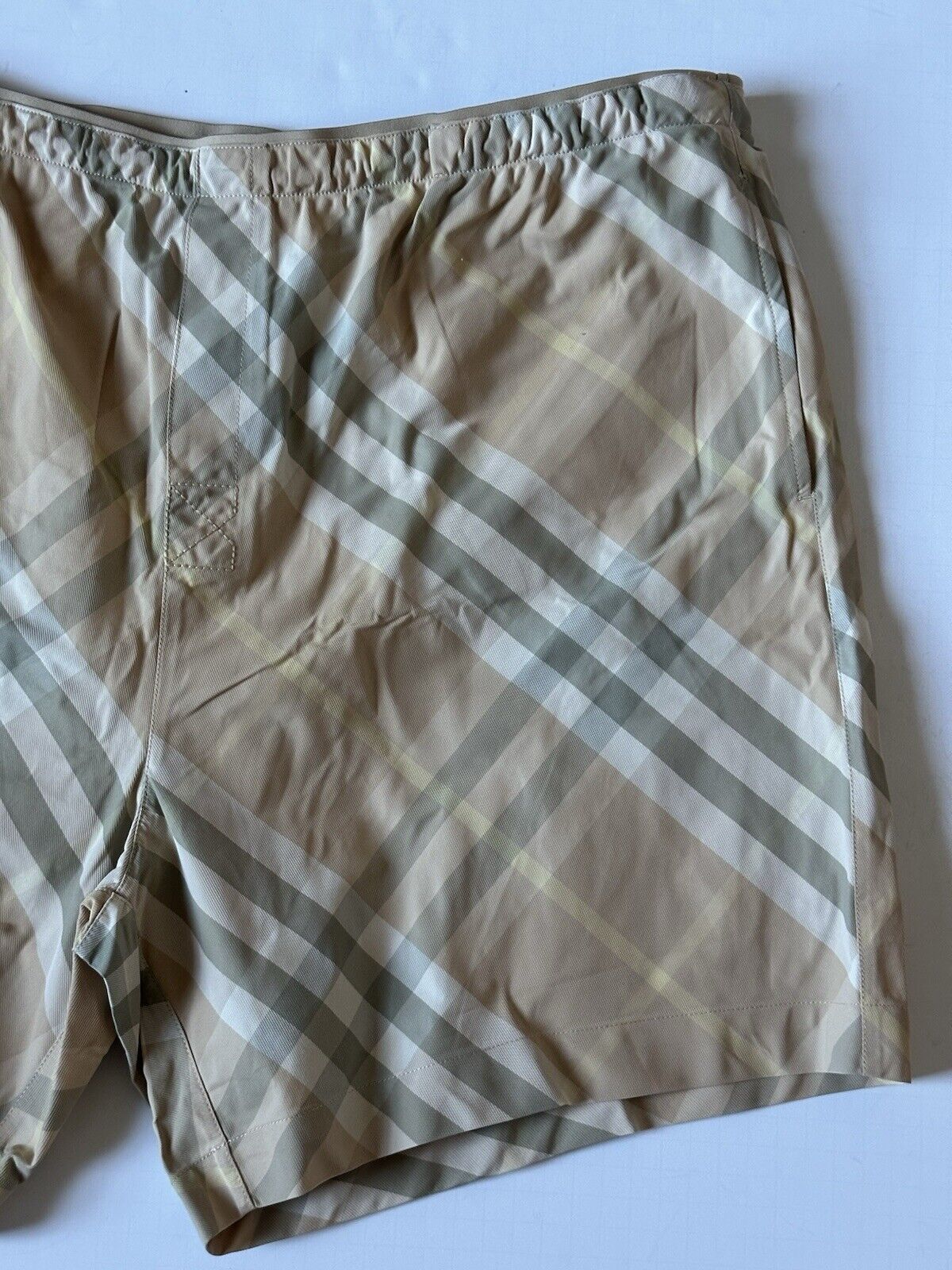 Burberry Men's Flax IP Check Boxer Swim Shorts XL 8083161 Portugal NWT $630