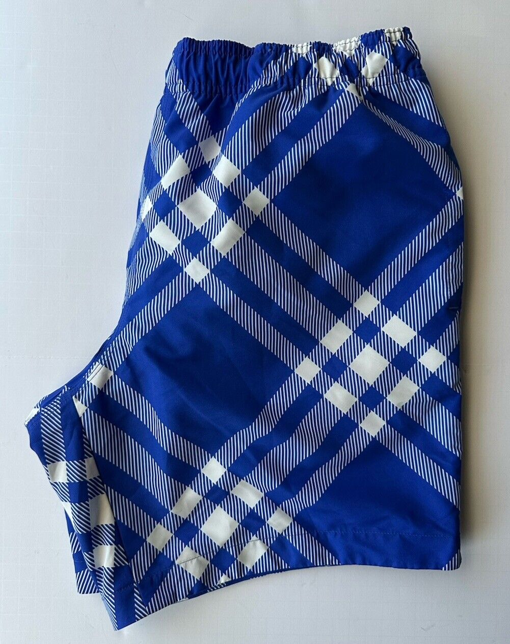 Burberry Men's Knight Blue IP Check Boxer Swim Shorts Small 8079900 NWT $630