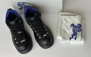 Burberry Black Leather Ankle Trek Boots 9 US (42 Eu) 8074564 IT NIB $1190