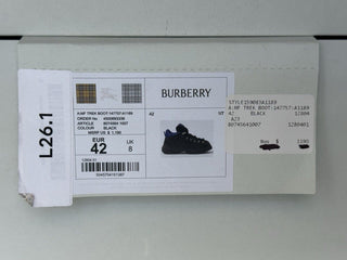 Burberry Black Leather Ankle Trek Boots 9 US (42 Eu) 8074564 IT NIB $1190