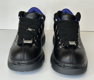 Burberry Black Leather Ankle Trek Boots 9 US (42 Eu) 8074564 IT NIB $1190