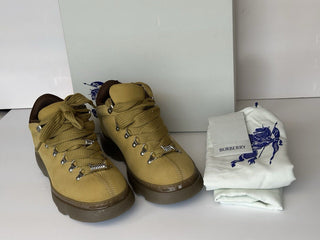 Burberry Manilla Leather Ankle Trek Boots 12 US (45 Euro) 8074577 IT NIB $1190