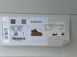 Burberry Manilla Leather Ankle Trek Boots 12 US (45 Euro) 8074577 IT NIB $1190