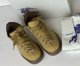 Burberry Manilla Leather Ankle Trek Boots 12 US (45 Euro) 8074577 IT NIB $1190