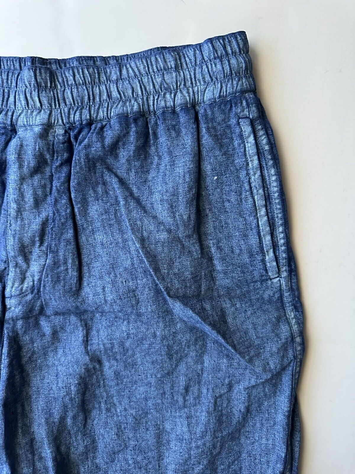 Burberry Men's Knight Blue Linen Shorts Medium 8081793 Made in Italy NWT $910