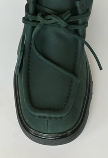 Burberry Green Leather Creeper Lace-up Boots 9.5 US (42.5) 8075390 IT NIB $1090