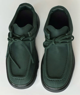Burberry Green Leather Creeper Lace-up Boots 9 US (42) 8075390 IT NIB $1090