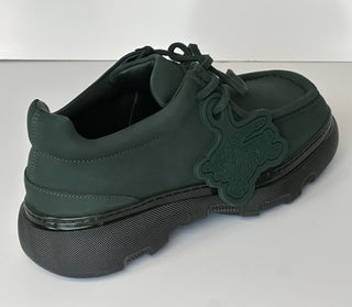 Burberry Green Leather Creeper Lace-up Boots 11 US (44) 8075390 IT NIB $1090
