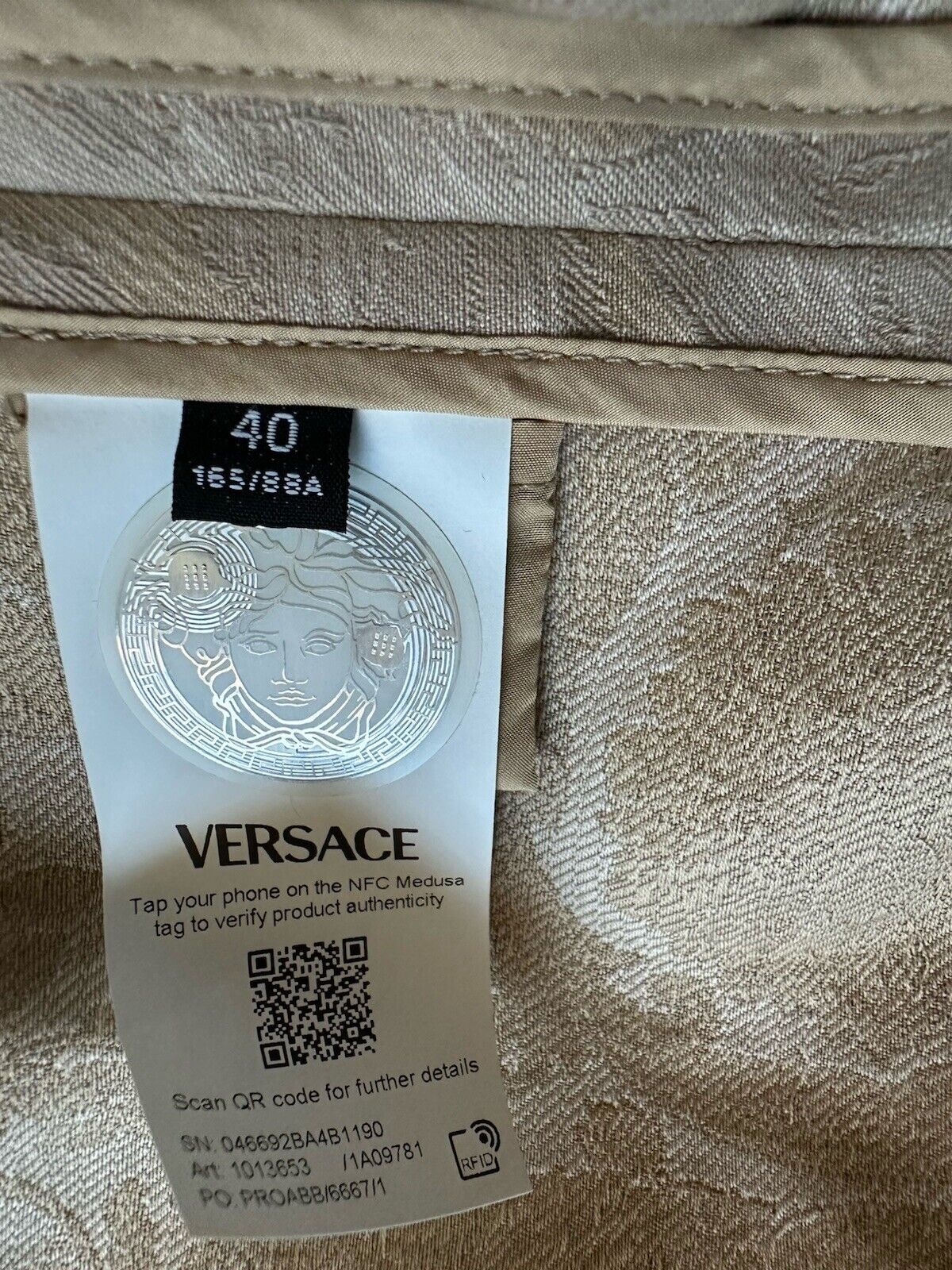 Versace Women’s Barocco Jacquard Trench Coat 4 US (40) 1013653 Italy NWT $3550