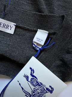 Burberry Wool Dark Grey Sweater Large 80811201 Italy NWT $1250