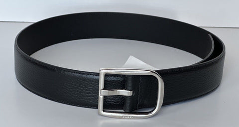 Gucci Men's Dollar Calf Leather Belt Black 85/34 Made in Italy 449716 NWT