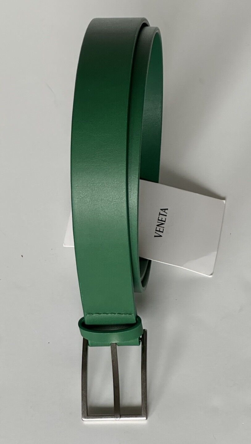 Bottega Veneta Racing Green French Calf Leather Belt 38/95 Italy 649378 NWT $480