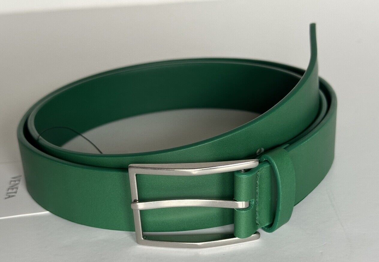 Bottega Veneta Racing Green French Calf Leather Belt 38/95 Italy 649378 NWT $480